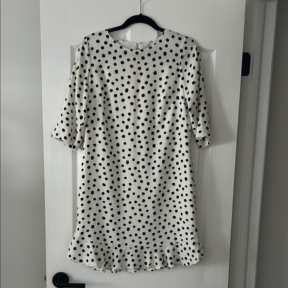Marks & Spencer White Cream Ruffled Sheath Dress